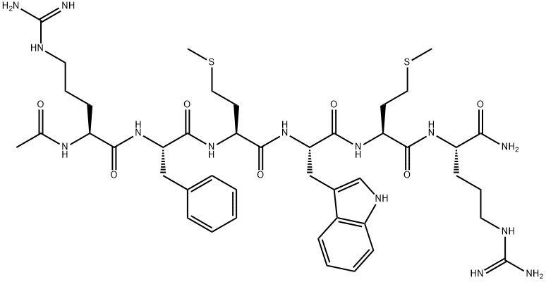 AC-ARG-PHE-MET-TRP-MET-LYS-NH2 结构式