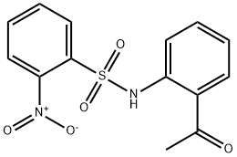 N-(2-ACETYLPHENYL)-2-NITROBENZENESULFONAMIDE 结构式