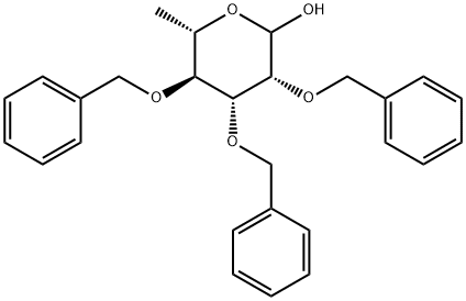 2,3,4-TRI-O-BENZYL-L-RHAMNOPYRANOSE 结构式