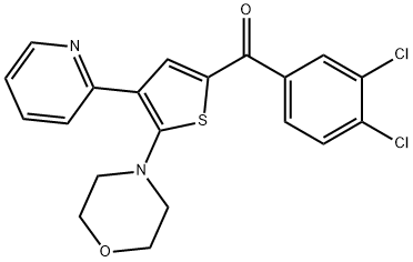 (3,4-DICHLOROPHENYL)[5-MORPHOLINO-4-(2-PYRIDINYL)-2-THIENYL]METHANONE 结构式
