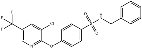 N-BENZYL-4-([3-CHLORO-5-(TRIFLUOROMETHYL)-2-PYRIDINYL]OXY)BENZENESULFONAMIDE 结构式