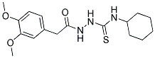 2-(3,4-DIMETHOXYPHENYL)-N-(((CYCLOHEXYLAMINO)THIOXOMETHYL)AMINO)ETHANAMIDE 结构式