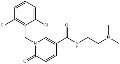 1-(2,6-DICHLOROBENZYL)-N-[2-(DIMETHYLAMINO)ETHYL]-6-OXO-1,6-DIHYDRO-3-PYRIDINECARBOXAMIDE 结构式