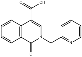 1-OXO-2-(2-PYRIDINYLMETHYL)-1,2-DIHYDRO-4-ISOQUINOLINECARBOXYLIC ACID 结构式