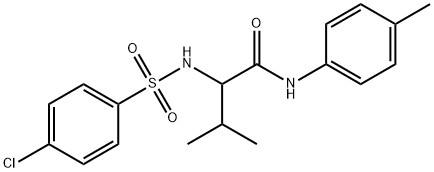 2-([(4-CHLOROPHENYL)SULFONYL]AMINO)-3-METHYL-N-(4-METHYLPHENYL)BUTANAMIDE 结构式