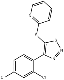 2-([4-(2,4-DICHLOROPHENYL)-1,2,3-THIADIAZOL-5-YL]SULFANYL)PYRIDINE 结构式