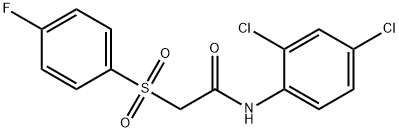 N-(2,4-DICHLOROPHENYL)-2-[(4-FLUOROPHENYL)SULFONYL]ACETAMIDE 结构式