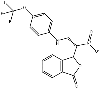 3-(1-NITRO-2-[4-(TRIFLUOROMETHOXY)ANILINO]VINYL)-2-BENZOFURAN-1(3H)-ONE