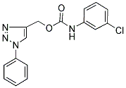 (1-PHENYL-1H-1,2,3-TRIAZOL-4-YL)METHYL N-(3-CHLOROPHENYL)CARBAMATE 结构式