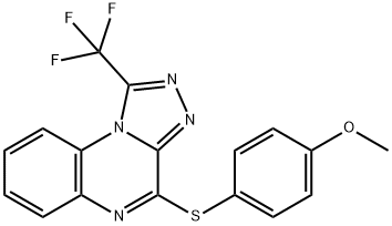 4-[(4-Methoxyphenyl)sulfanyl]-1-(trifluoromethyl)[1,2,4]triazolo[4,3-a]quinoxaline 结构式