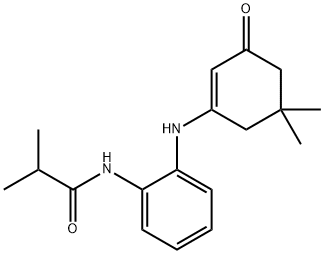 N-(2-((5,5-DIMETHYL-3-OXOCYCLOHEX-1-ENYL)AMINO)PHENYL)-2-METHYLPROPANAMIDE 结构式