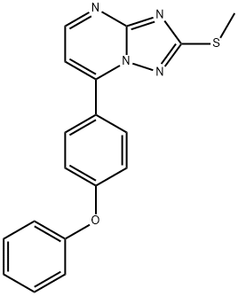 2-(METHYLSULFANYL)-7-(4-PHENOXYPHENYL)[1,2,4]TRIAZOLO[1,5-A]PYRIMIDINE 结构式