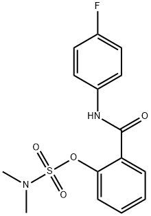 2-[(4-FLUOROANILINO)CARBONYL]PHENYL-N,N-DIMETHYLSULFAMATE 结构式