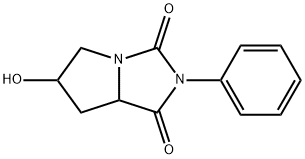 6-HYDROXY-2-PHENYLTETRAHYDRO-1H-PYRROLO[1,2-C]IMIDAZOLE-1,3(2H)-DIONE 结构式