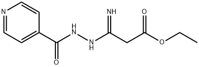 ETHYL 3-IMINO-3-(2-ISONICOTINOYLHYDRAZINO)PROPANOATE 结构式