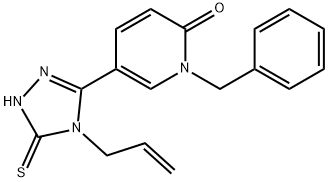 5-(4-烯丙基-5-硫代-4,5-二氢-1H-1,2,4-三唑-3-基)-1-苄基吡啶-2(1H)-酮 结构式