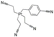 4-([1,1,1-TRI(2-CYANOETHYL)PHOSPHONIO]METHYL)BENZONITRILE 结构式
