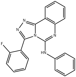 3-(2-FLUOROPHENYL)-N-PHENYL[1,2,4]TRIAZOLO[4,3-C]QUINAZOLIN-5-AMINE 结构式