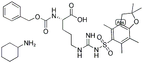 NΑ-Z-NΩ-(2,2,4,6,7-五甲基二氢苯丙呋喃-5-磺酰基)-L-精氨酸 环己铵盐 结构式
