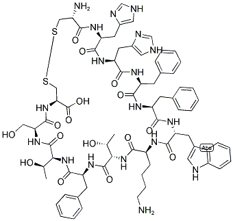 (DES-ALA1,DES-GLY2,HIS4·5,D-TRP8)-SOMATOSTATIN-14 结构式