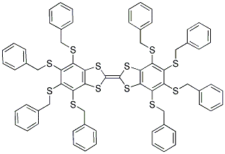 OCTABENZYLTHIO-DIBENZO-TETRATHIAFULVALENE 结构式