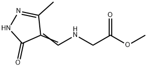 METHYL 2-([(3-METHYL-5-OXO-1,5-DIHYDRO-4H-PYRAZOL-4-YLIDEN)METHYL]AMINO)ACETATE 结构式