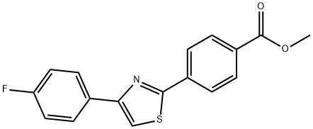 METHYL 4-[4-(4-FLUOROPHENYL)-1,3-THIAZOL-2-YL]BENZENECARBOXYLATE 结构式