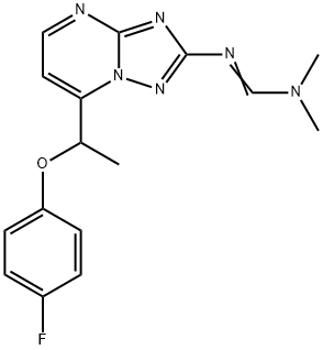 N'-(7-[1-(4-FLUOROPHENOXY)ETHYL][1,2,4]TRIAZOLO[1,5-A]PYRIMIDIN-2-YL)-N,N-DIMETHYLIMINOFORMAMIDE 结构式