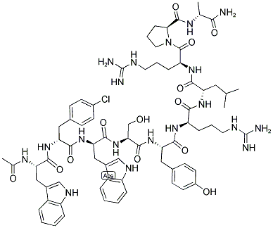 AC-D-TRP-P-CHLORO-D-PHE-D-TRP-SER-TYR-D-ARG-LEU-ARG-PRO-D-ALA-NH2 结构式