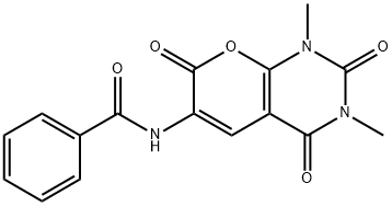 N-(1,3-DIMETHYL-2,4,7-TRIOXO-1,3,4,7-TETRAHYDRO-2H-PYRANO[2,3-D]PYRIMIDIN-6-YL)BENZENECARBOXAMIDE 结构式