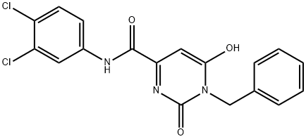 1-Benzyl-N-(3,4-dichlorophenyl)-6-hydroxy-2-oxo-1,2-dihydro-4-pyrimidinecarboxamide 结构式