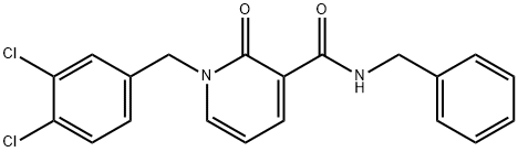 N-BENZYL-1-(3,4-DICHLOROBENZYL)-2-OXO-1,2-DIHYDRO-3-PYRIDINECARBOXAMIDE 结构式