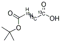 甘氨酸-13C2,15N, N-T-BOC 衍生物 结构式