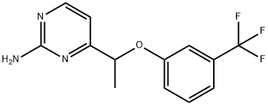 4-(1-[3-(TRIFLUOROMETHYL)PHENOXY]ETHYL)-2-PYRIMIDINAMINE 结构式