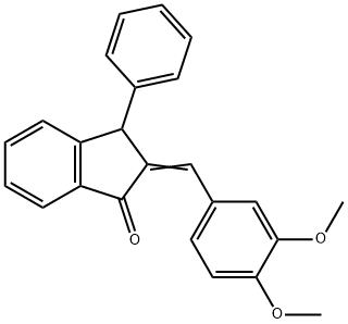 2-[(3,4-DIMETHOXYPHENYL)METHYLENE]-3-PHENYL-1-INDANONE 结构式