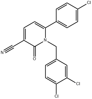 6-(4-CHLOROPHENYL)-1-(3,4-DICHLOROBENZYL)-2-OXO-1,2-DIHYDRO-3-PYRIDINECARBONITRILE