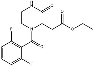 ETHYL 2-[1-(2,6-DIFLUOROBENZOYL)-3-OXO-2-PIPERAZINYL]ACETATE 结构式