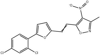 5-(2-[5-(2,4-DICHLOROPHENYL)-2-FURYL]VINYL)-3-METHYL-4-NITROISOXAZOLE 结构式