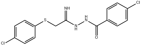 N'-(4-CHLOROBENZOYL)-2-[(4-CHLOROPHENYL)SULFANYL]ETHANEHYDRAZONAMIDE 结构式