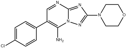 6-(4-CHLOROPHENYL)-2-MORPHOLINO[1,2,4]TRIAZOLO[1,5-A]PYRIMIDIN-7-AMINE 结构式