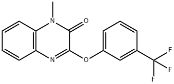 1-METHYL-3-[3-(TRIFLUOROMETHYL)PHENOXY]-2(1H)-QUINOXALINONE 结构式