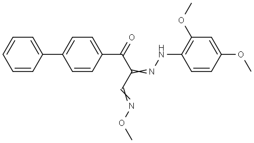 3-[1,1'-Biphenyl]-4-yl-2-[2-(2,4-dimethoxyphenyl)hydrazono]-3-oxopropanal O-methyloxime 结构式