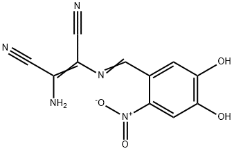 2-AMINO-1-(1-AZA-2-(3,4-DIHYDROXY-6-NITROPHENYL)VINYL)ETHENE-1,2-DICARBONITRILE 结构式