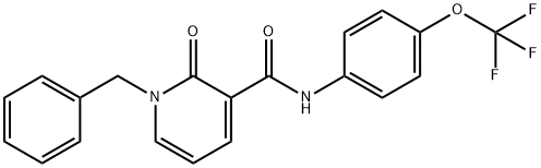 1-BENZYL-2-OXO-N-[4-(TRIFLUOROMETHOXY)PHENYL]-1,2-DIHYDRO-3-PYRIDINECARBOXAMIDE 结构式