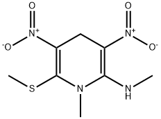 N,1-DIMETHYL-6-(METHYLSULFANYL)-3,5-DINITRO-1,4-DIHYDRO-2-PYRIDINAMINE 结构式