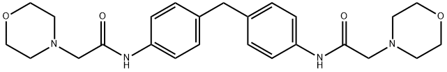 2-MORPHOLINO-N-(4-(4-[(2-MORPHOLINOACETYL)AMINO]BENZYL)PHENYL)ACETAMIDE 结构式