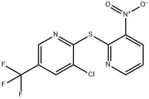 3-CHLORO-2-[(3-NITRO-2-PYRIDINYL)SULFANYL]-5-(TRIFLUOROMETHYL)PYRIDINE 结构式