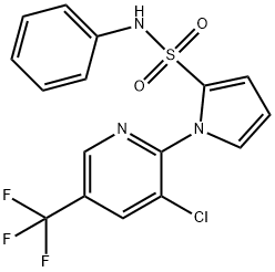 1-[3-CHLORO-5-(TRIFLUOROMETHYL)-2-PYRIDINYL]-N-PHENYL-1H-PYRROLE-2-SULFONAMIDE 结构式