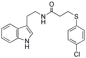 3-(4-CHLOROPHENYLTHIO)-N-(2-INDOL-3-YLETHYL)PROPANAMIDE 结构式