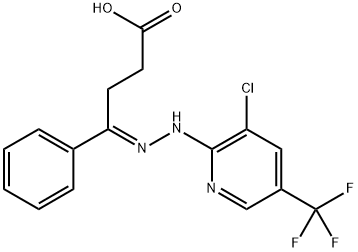 4-(2-[3-CHLORO-5-(TRIFLUOROMETHYL)-2-PYRIDINYL]HYDRAZONO)-4-PHENYLBUTANOIC ACID 结构式